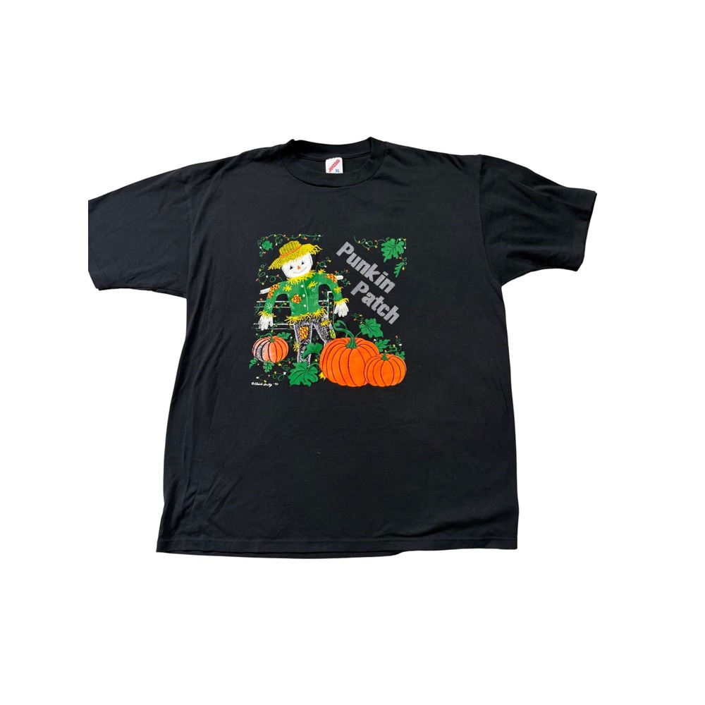 Vintage 1990 Pumkin Patch Halloween T Shirt XL Christi Bailey Single Stitch